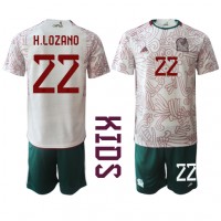 Fotbalové Dres Mexiko Hirving Lozano #22 Dětské Venkovní MS 2022 Krátký Rukáv (+ trenýrky)